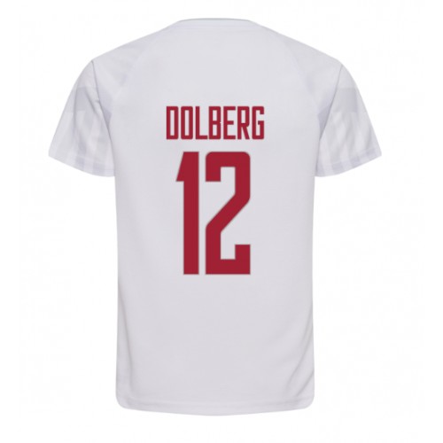 Fotbalové Dres Dánsko Kasper Dolberg #12 Venkovní MS 2022 Krátký Rukáv